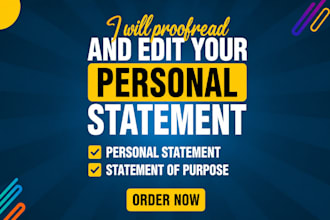 edit and polish your personal statement and statement of purpose
