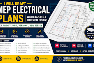 draft mep electrical plans, wiring layouts for pennsylvania vermont new jersey