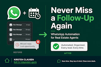 automate whatsapp follow up and CRM tracking for real estate agents
