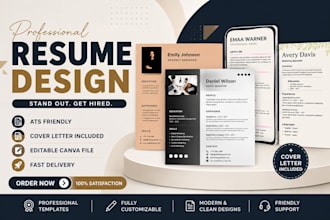design an ats friendly resume, CV and cover letter