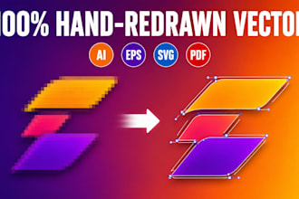convert your logo to vector, vectorize and redraw it print ready
