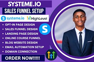 systeme io ghi funnel automation systeme io online course website landing page