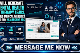 generate mental heaith leads therapy leads medical website and heaithcare ads