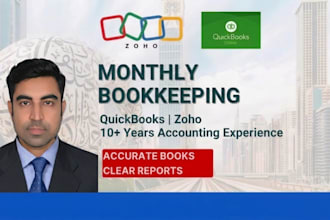 do monthly bookkeeping in zoho books or quickbooks online