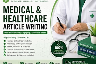 write professional medical and healthcare articles