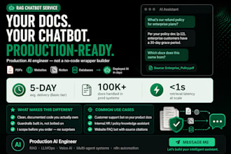build a production ready rag chatbot trained on your docs, pdfs, or website