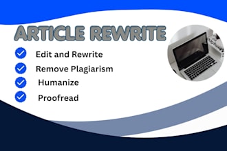 expertly rewrite and polish any article for you