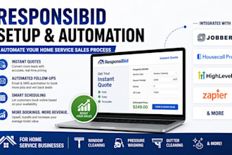 integrate responsibid with jobber, housecall pro, zapier, or gohighlevel