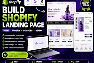 build shopify landing page with pagefly, gempages, replo, or shogun