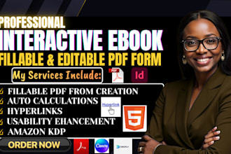 create fillable pdf forms , editable pdf interactive ebook planner and workbook