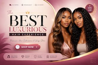 hair extension shopify beauty dropshipping store wix hair extension wig website