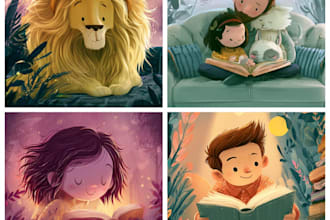 design a fairy tale story book cover for kids
