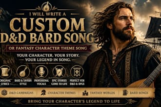 write a custom dnd bard song or fantasy character theme song
