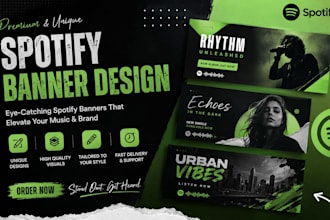 design a professional spotify artist banner and header