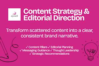 provide content strategy and editorial direction for your brand
