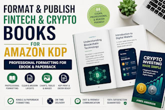 format and publish fintech and crypto books for amazon KDP