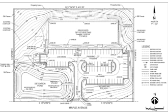 create grading plan, road design, earthwork and land development plan
