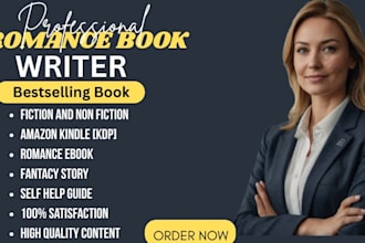 be your romance book writer, story writer, ebook ghostwriter, KDP fiction novel