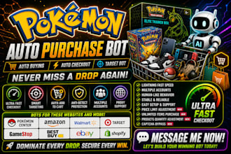 do pokemon items bot shopping bot walmart bot target bot auto purchase bot kmart
