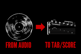 make a professional tablature transcription of any song