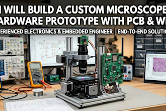 build a custom microscope hardware prototype with pcb and wifi