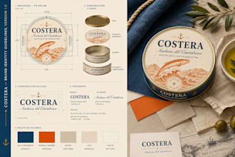 create a premium logo and complete brand identity