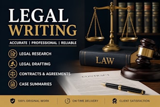 provide legal writing and legal research services