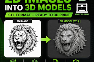 convert your 2d image into a 3d model stl or 3mf for 3d printing