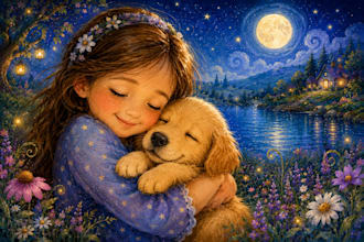 create whimsical children book and children book illustration