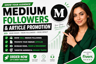 grow medium followers, promote your medium article organically