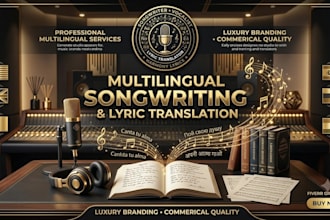 write, translate and localize song lyrics in english, spanish, and hindi bhajan