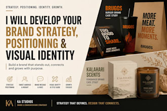 develop your brand strategy, positioning and visual identity