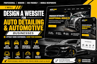 design a website for auto detailing and automotive businesses