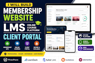 build a membership website lms online course and client portal