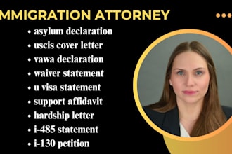 be your immigration lawyer for asylum, vawa, u visa, waivers, and green cards