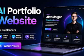 create an ai powered portfolio website for freelancers