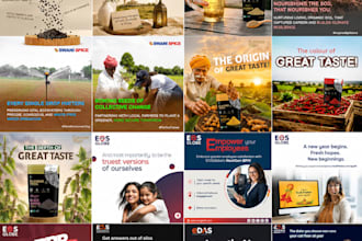 design professional social media graphics for fmcg or b2b brands
