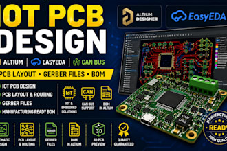make boms in altium ,iot pcb design and pcb layout gerber files easyeda can bus