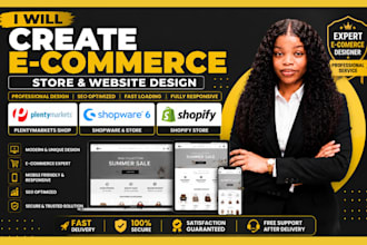 create plentymarkets shopware 6 store ecommerce shopify store website design