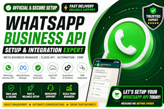 setup whatsapp business API, waba setup, meta bm, cloud API CRM and automation