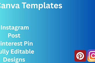 design editable canva templates for instagram and pinterest