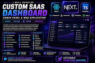 build a custom saas dashboard admin panel with nextjs and react