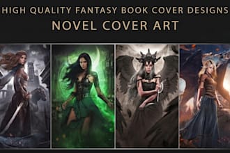 design fantasy book cover, novel cover art and ebook cover for authors