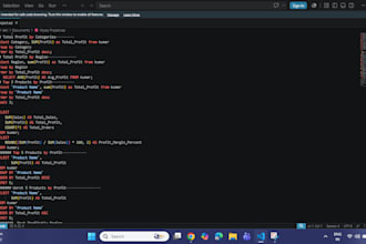write sql queries, create reports and analyze data