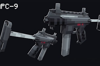 do minecraft bedrock addon model minecraft mobs, 3d weapon props asset animation