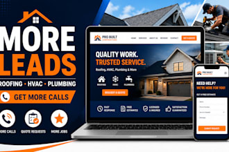 build a roofing plumbing hvac website that generates leads
