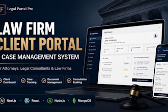 build a secure law firm web application and client portal