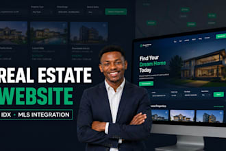 build custom real estate website or responsive realtor website with idx mls