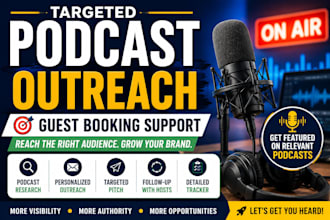 do targeted podcast outreach and guest booking support