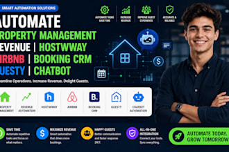 automate property management revenue hostaway aribnb booking crm guesty chatbot